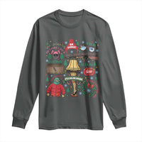 Funny Christmas Movie Long Sleeve Shirt Oh Fudge Bunny Pajama Italian Leg Lamp - Wonder Print Shop