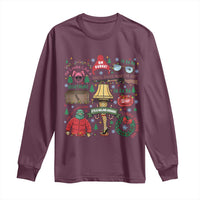 Funny Christmas Movie Long Sleeve Shirt Oh Fudge Bunny Pajama Italian Leg Lamp - Wonder Print Shop