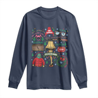 Funny Christmas Movie Long Sleeve Shirt Oh Fudge Bunny Pajama Italian Leg Lamp - Wonder Print Shop
