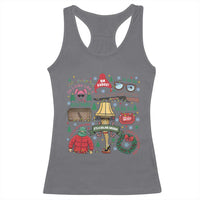 Funny Christmas Movie Racerback Tank Top Oh Fudge Bunny Pajama Italian Leg Lamp - Wonder Print Shop