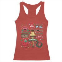 Funny Christmas Movie Racerback Tank Top Oh Fudge Bunny Pajama Italian Leg Lamp - Wonder Print Shop