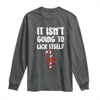 Funny Christmas It Isn't Going To Lick Itself Long Sleeve Shirt Xmas Adult Humor Couple Matching - Wonder Print Shop