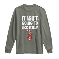 Funny Christmas It Isn't Going To Lick Itself Long Sleeve Shirt Xmas Adult Humor Couple Matching - Wonder Print Shop