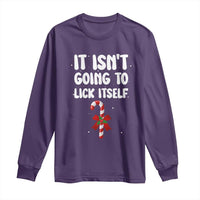 Funny Christmas It Isn't Going To Lick Itself Long Sleeve Shirt Xmas Adult Humor Couple Matching - Wonder Print Shop
