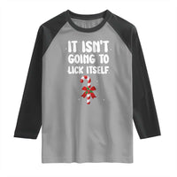 Funny Christmas It Isn't Going To Lick Itself Raglan Shirt Xmas Adult Humor Couple Matching - Wonder Print Shop