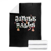 Funny Naughty Christmas Jingle Balls Throw Blanket Santa Xmas Jingle Bells Adult Joke - Wonder Print Shop