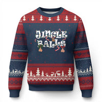 Funny Naughty Xmas Jingle Balls Ugly Christmas Sweater Santa Xmas Jingle Bells Adult Joke - Wonder Print Shop