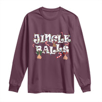 Funny Naughty Christmas Jingle Balls Long Sleeve Shirt Santa Xmas Jingle Bells Adult Joke - Wonder Print Shop