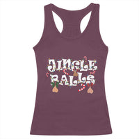 Funny Naughty Christmas Jingle Balls Racerback Tank Top Santa Xmas Jingle Bells Adult Joke - Wonder Print Shop
