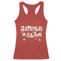 Funny Naughty Christmas Jingle Balls Racerback Tank Top Santa Xmas Jingle Bells Adult Joke - Wonder Print Shop