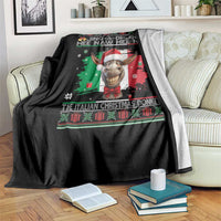 Funny Italian Christmas Donkey Throw Blanket Funny Domick The Donkey Holiday Italy Flag - Wonder Print Shop
