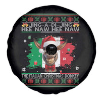 Funny Italian Christmas Donkey Spare Tire Cover Funny Domick The Donkey Holiday Italy Flag - Wonder Print Shop