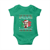 Funny Italian Christmas Donkey Baby Onesie Funny Domick The Donkey Holiday Italy Flag - Wonder Print Shop