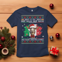 Funny Italian Christmas Donkey T Shirt Funny Domick The Donkey Holiday Italy Flag - Wonder Print Shop