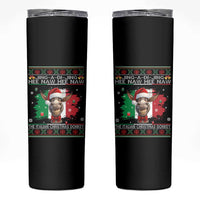 Funny Italian Christmas Donkey Skinny Tumbler Funny Domick The Donkey Holiday Italy Flag - Wonder Print Shop