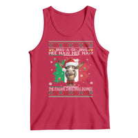 Funny Italian Christmas Donkey Tank Top Funny Domick The Donkey Holiday Italy Flag - Wonder Print Shop