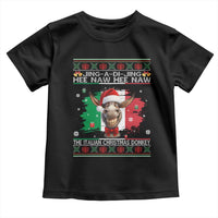 Funny Italian Christmas Donkey Toddler T Shirt Funny Domick The Donkey Holiday Italy Flag - Wonder Print Shop