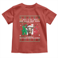 Funny Italian Christmas Donkey Toddler T Shirt Funny Domick The Donkey Holiday Italy Flag - Wonder Print Shop