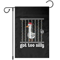 Funny Got Too Silly Christmas Garden Flag Santa Goose Pun Humor Animal Lovers - Wonder Print Shop