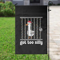 Funny Got Too Silly Christmas Garden Flag Santa Goose Pun Humor Animal Lovers - Wonder Print Shop