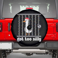 Funny Got Too Silly Christmas Spare Tire Cover Santa Goose Pun Humor Animal Lovers - Wonder Print Shop