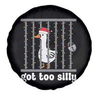 Funny Got Too Silly Christmas Spare Tire Cover Santa Goose Pun Humor Animal Lovers - Wonder Print Shop