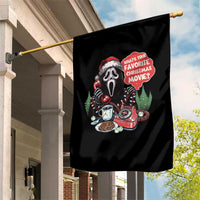 Funny Ghost Christmas Face Garden Flag Whats Your Favorite Christmas Movie Spooky Xmas - Wonder Print Shop