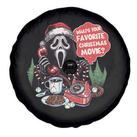Funny Ghost Christmas Face Spare Tire Cover Whats Your Favorite Christmas Movie Spooky Xmas - Wonder Print Shop