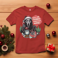 Funny Ghost Christmas Face T Shirt Whats Your Favorite Christmas Movie Spooky Xmas - Wonder Print Shop