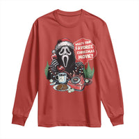 Funny Ghost Christmas Face Long Sleeve Shirt Whats Your Favorite Christmas Movie Spooky Xmas - Wonder Print Shop