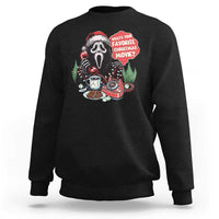 Funny Ghost Christmas Face Sweatshirt Whats Your Favorite Christmas Movie Spooky Xmas - Wonder Print Shop