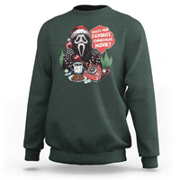 Funny Ghost Christmas Face Sweatshirt Whats Your Favorite Christmas Movie Spooky Xmas - Wonder Print Shop
