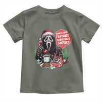 Funny Ghost Christmas Face Toddler T Shirt Whats Your Favorite Christmas Movie Spooky Xmas - Wonder Print Shop