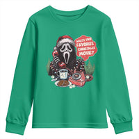 Funny Ghost Christmas Face Youth Sweatshirt Whats Your Favorite Christmas Movie Spooky Xmas - Wonder Print Shop