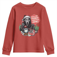 Funny Ghost Christmas Face Youth Sweatshirt Whats Your Favorite Christmas Movie Spooky Xmas - Wonder Print Shop