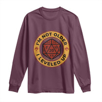 Funny RPG Gamer I Am Not Older I Leveled Up Long Sleeve Shirt Vintage D20 Tabletop - Wonder Print Shop