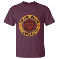 Funny RPG Gamer I Am Not Older I Leveled Up T Shirt Vintage D20 Tabletop - Wonder Print Shop