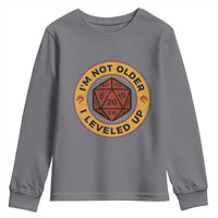 Funny RPG Gamer I Am Not Older I Leveled Up Youth Sweatshirt Vintage D20 Tabletop - Wonder Print Shop