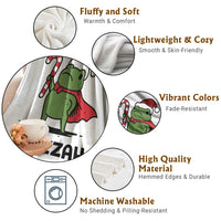 Funny Christmas Huzzah Frog Knight Meme Quote Throw Blanket - Wonder Print Shop
