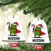 Funny Christmas Huzzah Frog Knight Meme Quote Ceramic Ornament - Wonder Print Shop