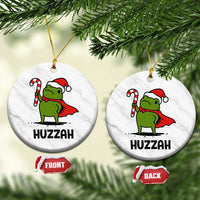 Funny Christmas Huzzah Frog Knight Meme Quote Ceramic Ornament - Wonder Print Shop