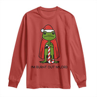Funny Christmas Frog Knight Long Sleeve Shirt I Am Burnt Out M Lord Medieval Meme - Wonder Print Shop