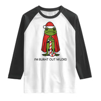 Funny Christmas Frog Knight Raglan Shirt I Am Burnt Out M Lord Medieval Meme - Wonder Print Shop