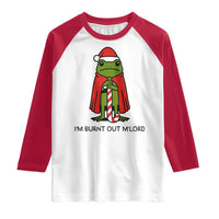 Funny Christmas Frog Knight Raglan Shirt I Am Burnt Out M Lord Medieval Meme - Wonder Print Shop