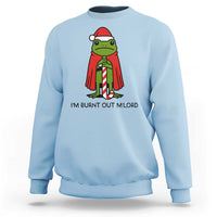 Funny Christmas Frog Knight Sweatshirt I Am Burnt Out M Lord Medieval Meme - Wonder Print Shop