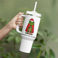 Funny Christmas Frog Knight Tumbler With Handle I Am Burnt Out M Lord Medieval Meme - Wonder Print Shop