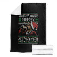 Here To Feeling Merry All The Time Christmas Throw Blanket Funny Xmas Comedy Movie - Wonder Print Shop