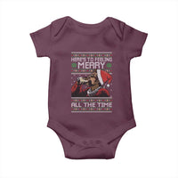 Here To Feeling Merry All The Time Christmas Baby Onesie Funny Xmas Comedy Movie - Wonder Print Shop