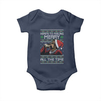 Here To Feeling Merry All The Time Christmas Baby Onesie Funny Xmas Comedy Movie - Wonder Print Shop