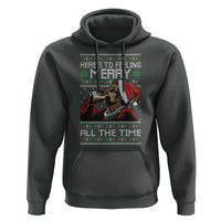 Here To Feeling Merry All The Time Christmas Hoodie Funny Xmas Comedy Movie - Wonder Print Shop